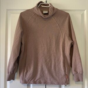 Varley Pink Cowl Neck Pullover Sweatshirt | Athleisure Lounge Top XS